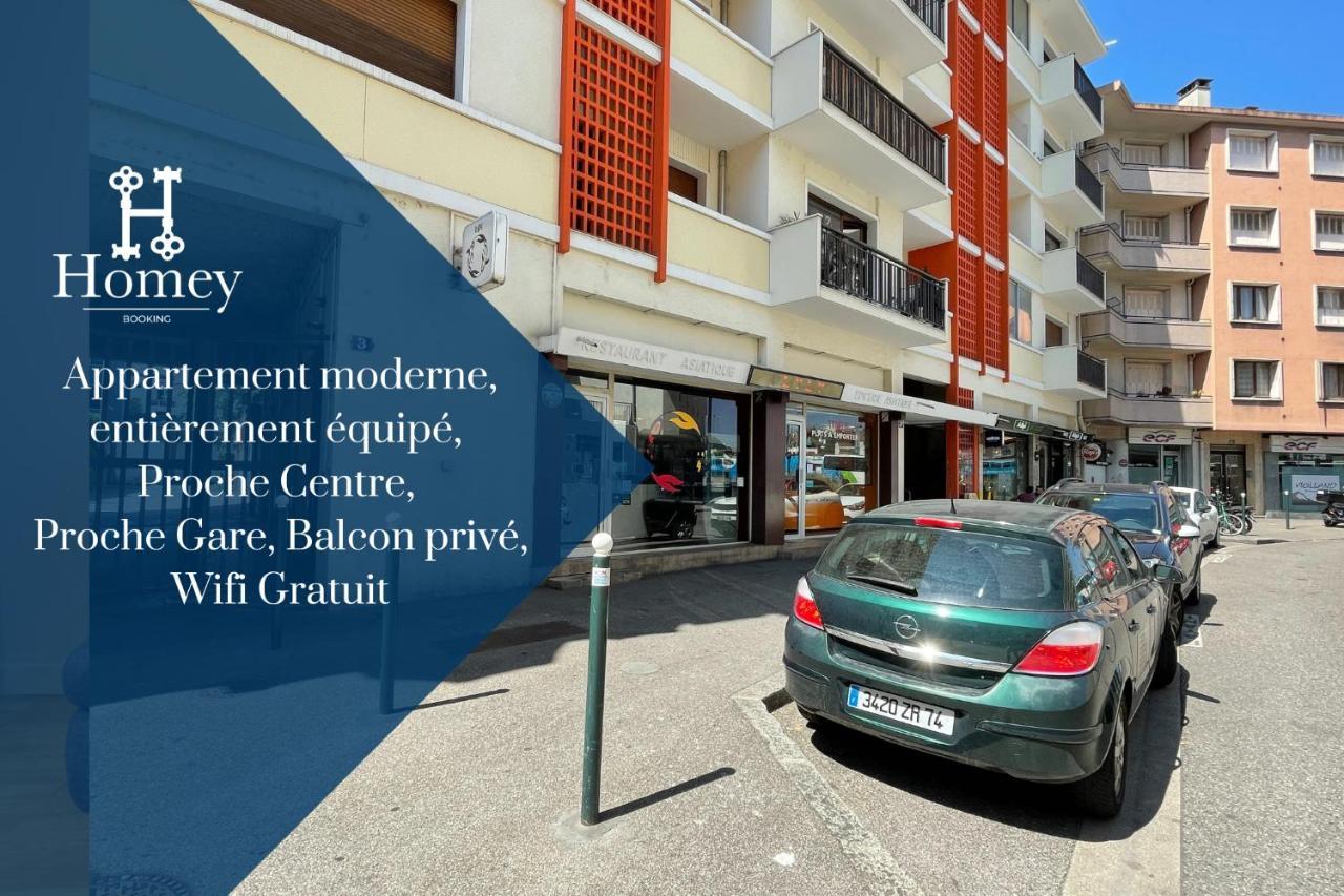 Appartement Homey Boa -hyper-centre- En Face De La Gare -balcon Prive Annecy